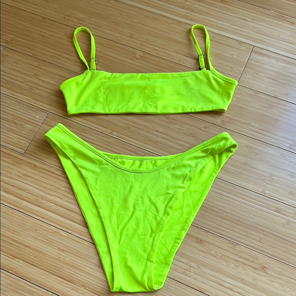 Oh Polly Neon Green yellow Bikini Set
